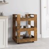 Chariot de cuisine Chêne fumé 60x45x80 cm Bois d'ingénierie 537374537374