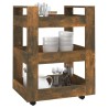 Chariot de cuisine Chêne fumé 60x45x80 cm Bois d'ingénierie 537374537374