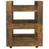 Chariot de cuisine Chêne fumé 60x45x80 cm Bois d'ingénierie 537374537374