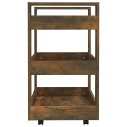 Chariot de cuisine Chêne fumé 60x45x80 cm Bois d'ingénierie 537374537374