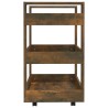 Chariot de cuisine Chêne fumé 60x45x80 cm Bois d'ingénierie 537374537374