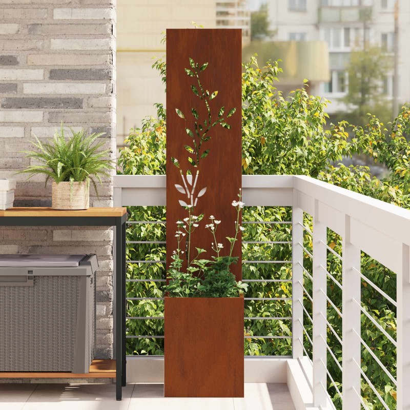 Écran de confidentialité de jardin Rouillé 32 x 32 x 150 cm 537377537377