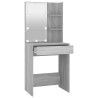 Coiffeuse avec LED sonoma gris 60x40x140 cm 537397537397