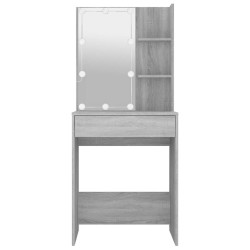Coiffeuse avec LED sonoma gris 60x40x140 cm 537397537397