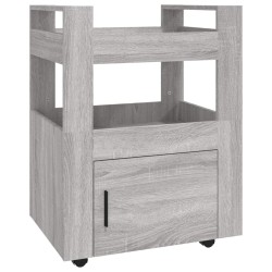 Chariot de cuisine Sonoma gris 60x45x80 cm Bois d'ingénierie 537399537399