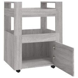 Chariot de cuisine Sonoma gris 60x45x80 cm Bois d'ingénierie 537399537399