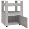 Chariot de cuisine Sonoma gris 60x45x80 cm Bois d'ingénierie 537399537399