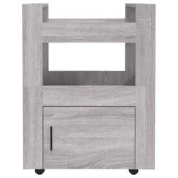 Chariot de cuisine Sonoma gris 60x45x80 cm Bois d'ingénierie 537399537399