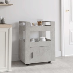 Chariot de cuisine Gris béton 60x45x80 cm Bois d'ingénierie 537400537400