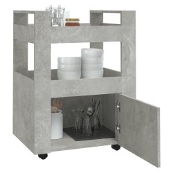 Chariot de cuisine Gris béton 60x45x80 cm Bois d'ingénierie 537400537400