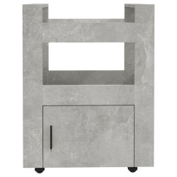 Chariot de cuisine Gris béton 60x45x80 cm Bois d'ingénierie 537400537400