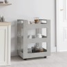 Chariot de cuisine Gris béton 60x45x80 cm Bois d'ingénierie 537402537402