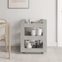 Chariot de cuisine Gris béton 60x45x80 cm Bois d'ingénierie 537402537402