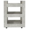 Chariot de cuisine Gris béton 60x45x80 cm Bois d'ingénierie 537402537402