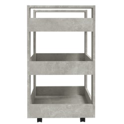 Chariot de cuisine Gris béton 60x45x80 cm Bois d'ingénierie 537402537402