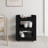 Chariot de cuisine Noir 60x45x80 cm Bois d'ingénierie 537403537403