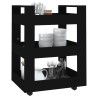 Chariot de cuisine Noir 60x45x80 cm Bois d'ingénierie 537403537403