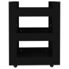 Chariot de cuisine Noir 60x45x80 cm Bois d'ingénierie 537403537403