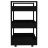 Chariot de cuisine Noir 60x45x80 cm Bois d'ingénierie 537403537403