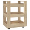 Chariot de cuisine Chêne sonoma 60x45x80 cm Bois d'ingénierie 537404537404