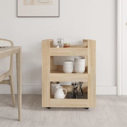Chariot de cuisine Chêne sonoma 60x45x80 cm Bois d'ingénierie 537404537404