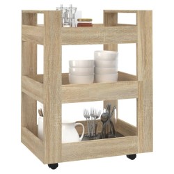 Chariot de cuisine Chêne sonoma 60x45x80 cm Bois d'ingénierie 537404537404