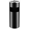 Poubelle à cendrier d'hôtel 30 L Acier Noir 537405537405