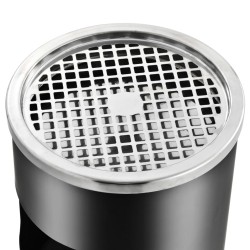 Poubelle à cendrier d'hôtel 30 L Acier Noir 537405537405