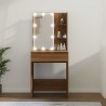 Coiffeuse avec LED Chêne marron 60x40x140 cm 537406537406