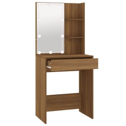 Coiffeuse avec LED Chêne marron 60x40x140 cm 537406537406