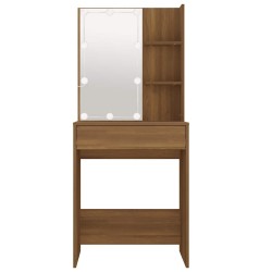 Coiffeuse avec LED Chêne marron 60x40x140 cm 537406537406