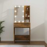 Coiffeuse avec LED Chêne fumé 60x40x140 cm 537407537407