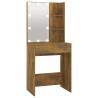 Coiffeuse avec LED Chêne fumé 60x40x140 cm 537407537407