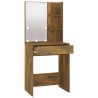 Coiffeuse avec LED Chêne fumé 60x40x140 cm 537407537407