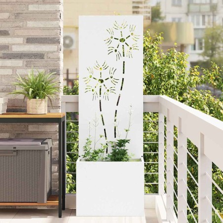 Écran de confidentialité de jardin Floral Blanc 50 x 150 cm 537409537409