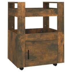 Chariot de cuisine Chêne fumé 60x45x80 cm Bois d'ingénierie 537415537415