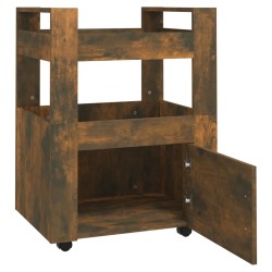 Chariot de cuisine Chêne fumé 60x45x80 cm Bois d'ingénierie 537415537415