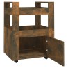 Chariot de cuisine Chêne fumé 60x45x80 cm Bois d'ingénierie 537415537415