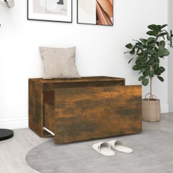 Banc d'entrée 80x40x45 cm Chêne fumé Bois d'ingénierie 537420537420