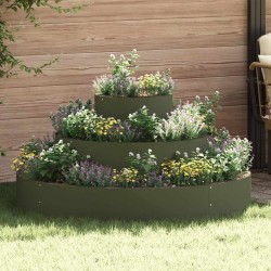 Cache-pot de jardin Vert olive 120 x 120 x 20 cm 537423537423