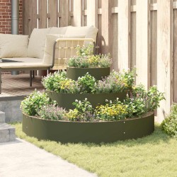 Cache-pot de jardin Vert olive 120 x 120 x 20 cm 537423537423