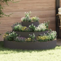 Cache-pot de jardin Noir 120 x 120 x 20 cm Acier laminé à froid 537425537425