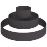 Cache-pot de jardin Noir 120 x 120 x 20 cm Acier laminé à froid 537425537425