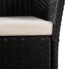 Ensemble à manger d'extérieur 7 pcs Résine tressée Noir marron 537426537426