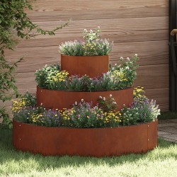 Cache-pot de jardin Marron 90 x 90 x 20 cm Acier patiné 537427537427