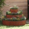 Cache-pot de jardin Marron 90 x 90 x 20 cm Acier patiné 537427537427