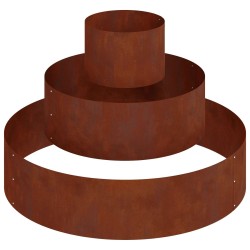 Cache-pot de jardin Marron 90 x 90 x 20 cm Acier patiné 537427537427