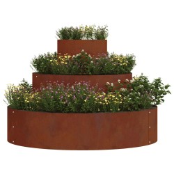 Cache-pot de jardin Marron 90 x 90 x 20 cm Acier patiné 537427537427