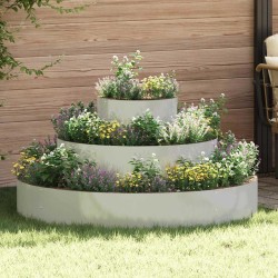 Cache-pot de jardin Argent 120 x 120 x 20 cm Acier galvanisé 537430537430