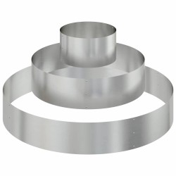 Cache-pot de jardin Argent 120 x 120 x 20 cm Acier galvanisé 537430537430
